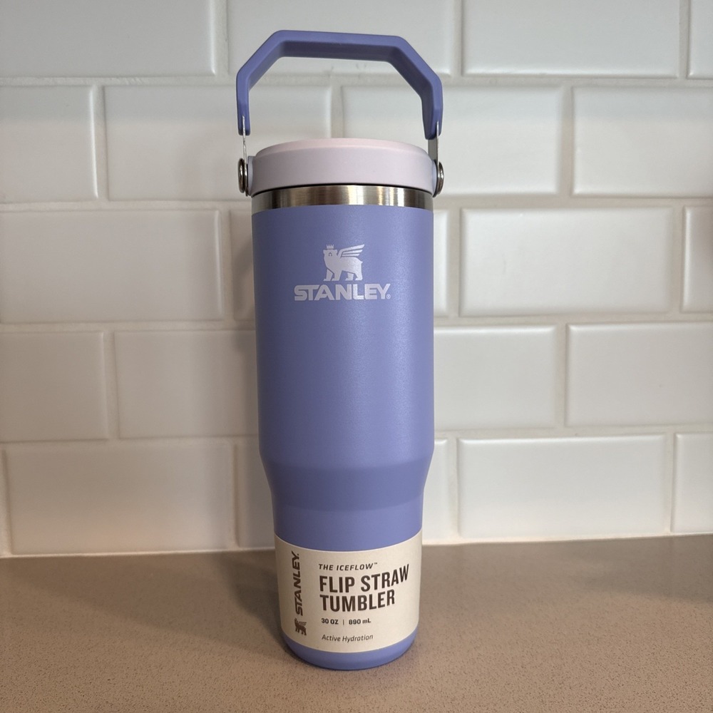 STANLEY IceFlow Flip Straw Tumbler w/Handle~‎ 30 oz.~ Hydrangea ~ Retired~ NWT